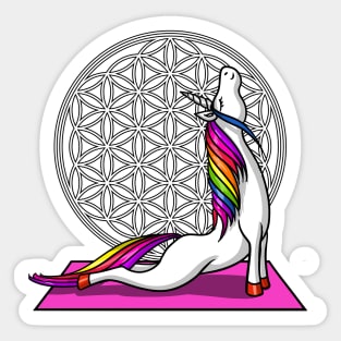 Unicorn Yoga Sticker